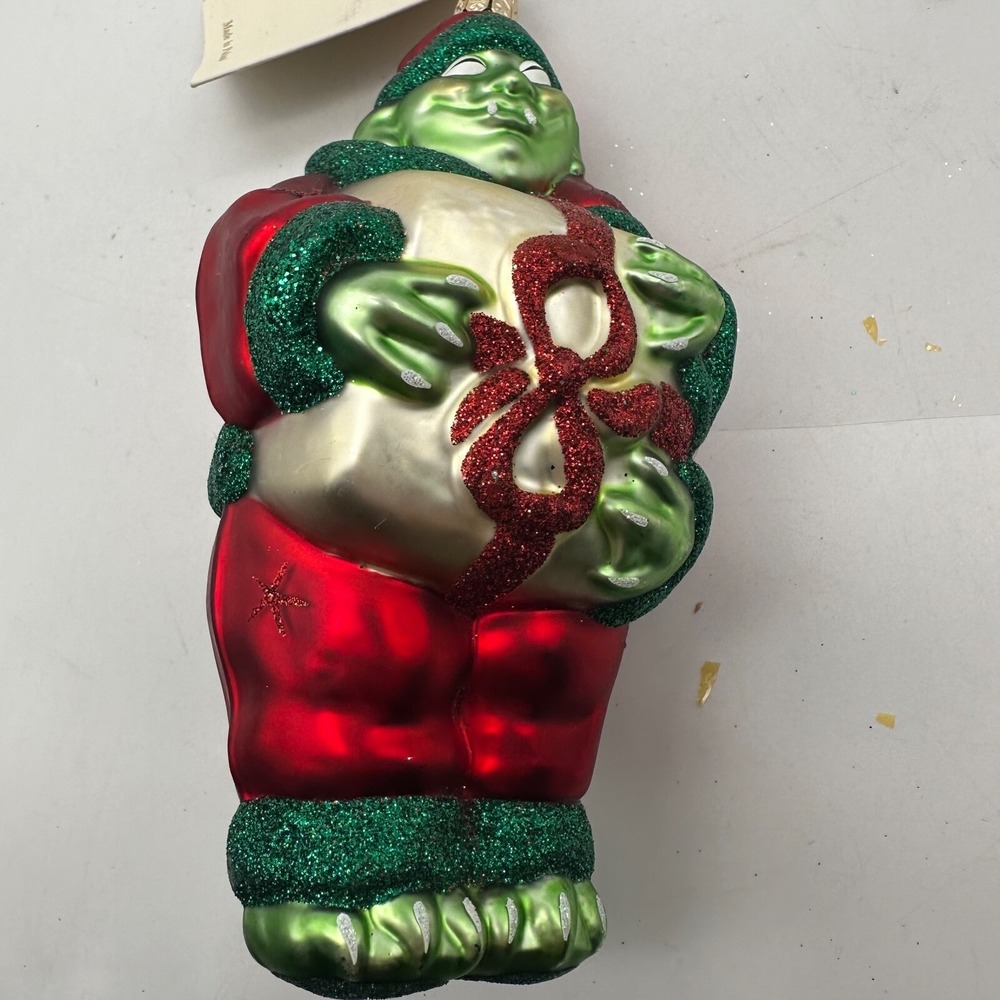 1999 Patricia Breen Mmmoster Delivery‎ Red Green with Stars 6.25" Ornament